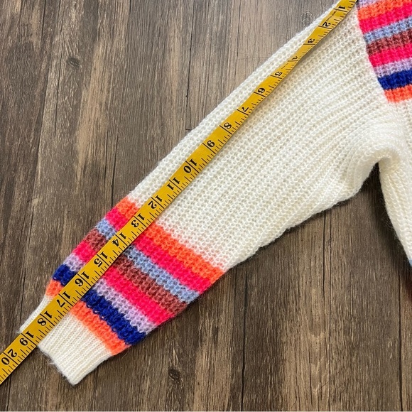 INDEE Network Cardigan Stripe Colorful Long Sleeves Sweater Size 10 - Picture 10 of 14